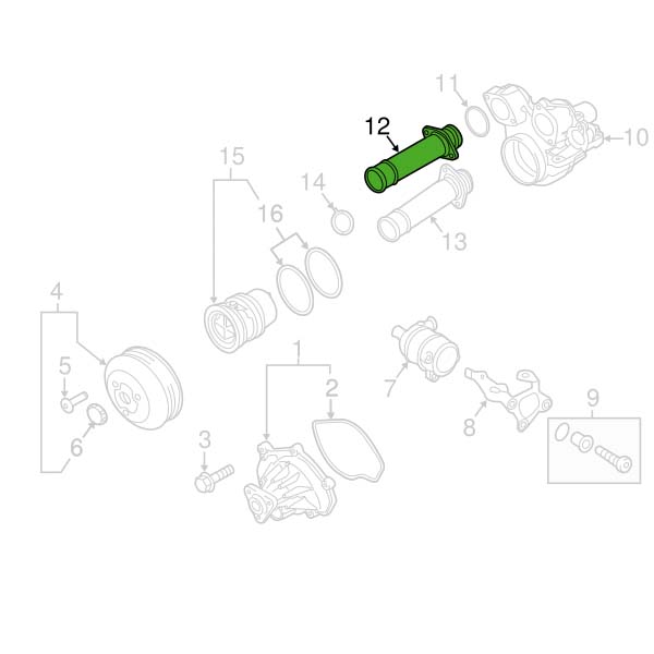 Engine Coolant Pipe